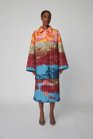 Stella Nova Coat Quilted Landscape Sunset