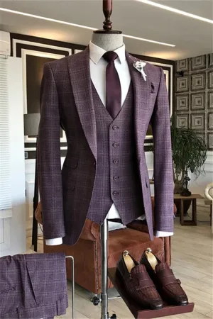 Suzhoufashion Angel Newest Black Two Piecess One Button Slim Fit Men Suits