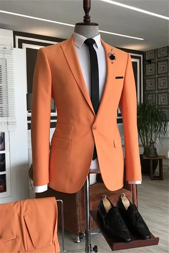Suzhoufashion Dark Champagne Bespoke Slim Fit Men Suits