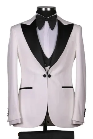 Suzhoufashion Gray Double Breasted Striped Men Suits