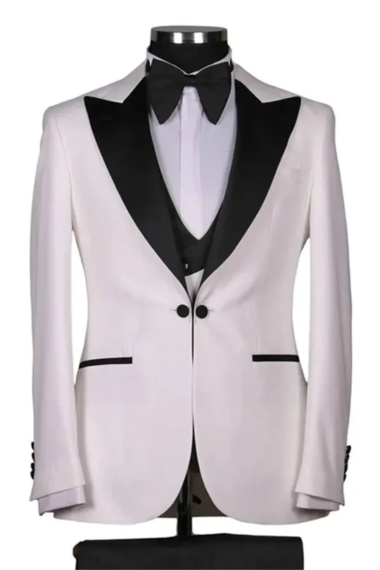 Suzhoufashion Gray Double Breasted Striped Men Suits