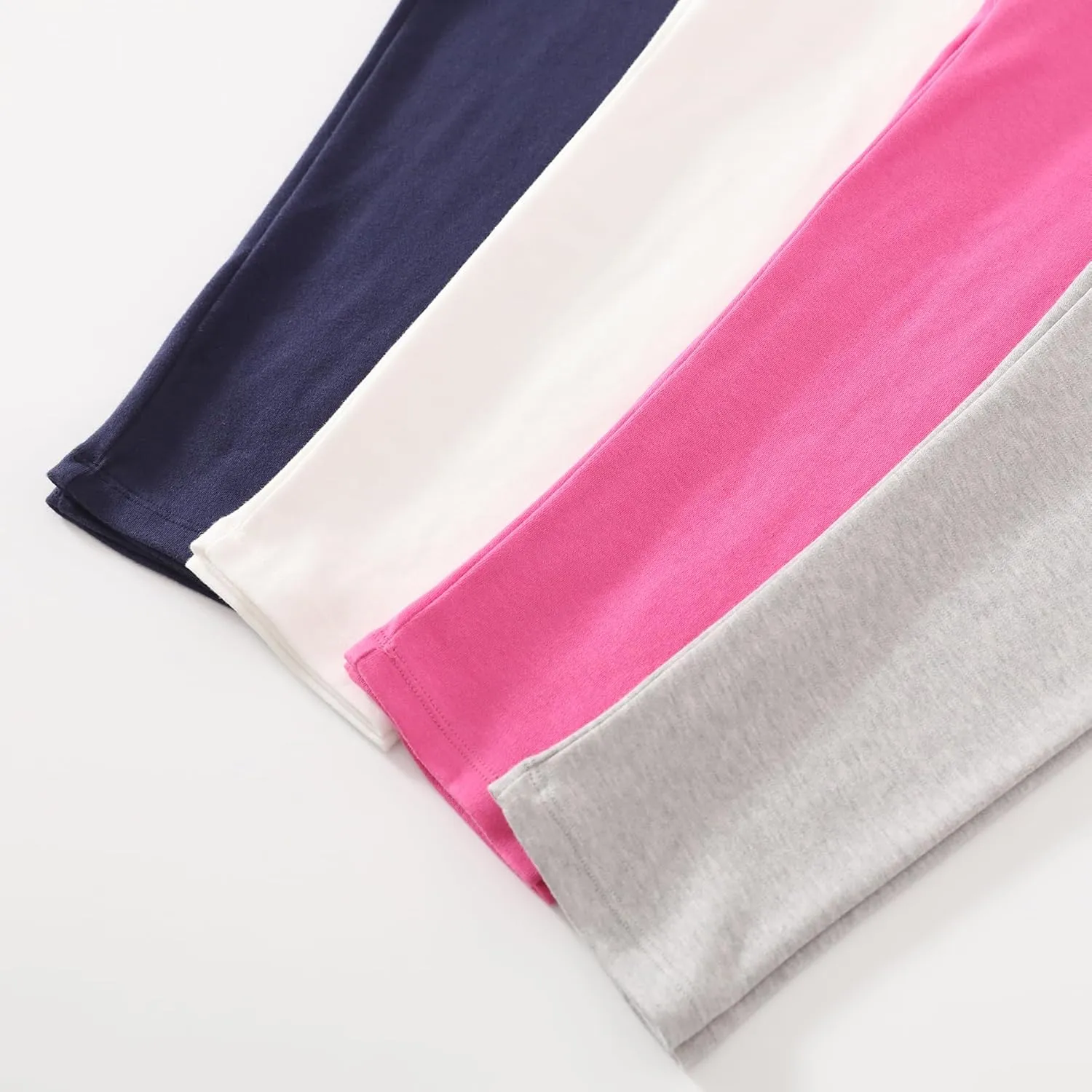 Toddler Girls' Soft Cotton Pants, 4-Pack Leggings, 2-6 Years