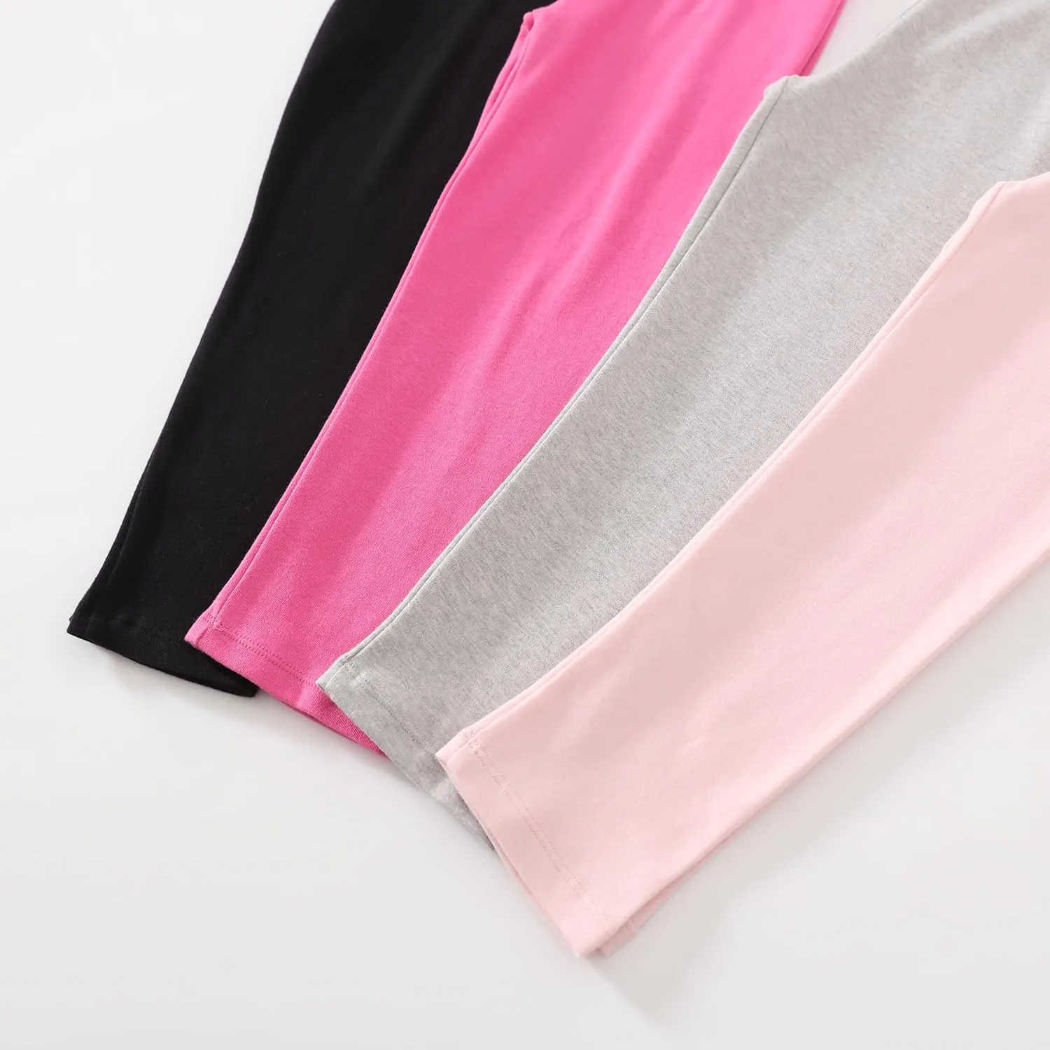 Toddler Girls' Soft Cotton Pants, 4-Pack Leggings, 2-6 Years