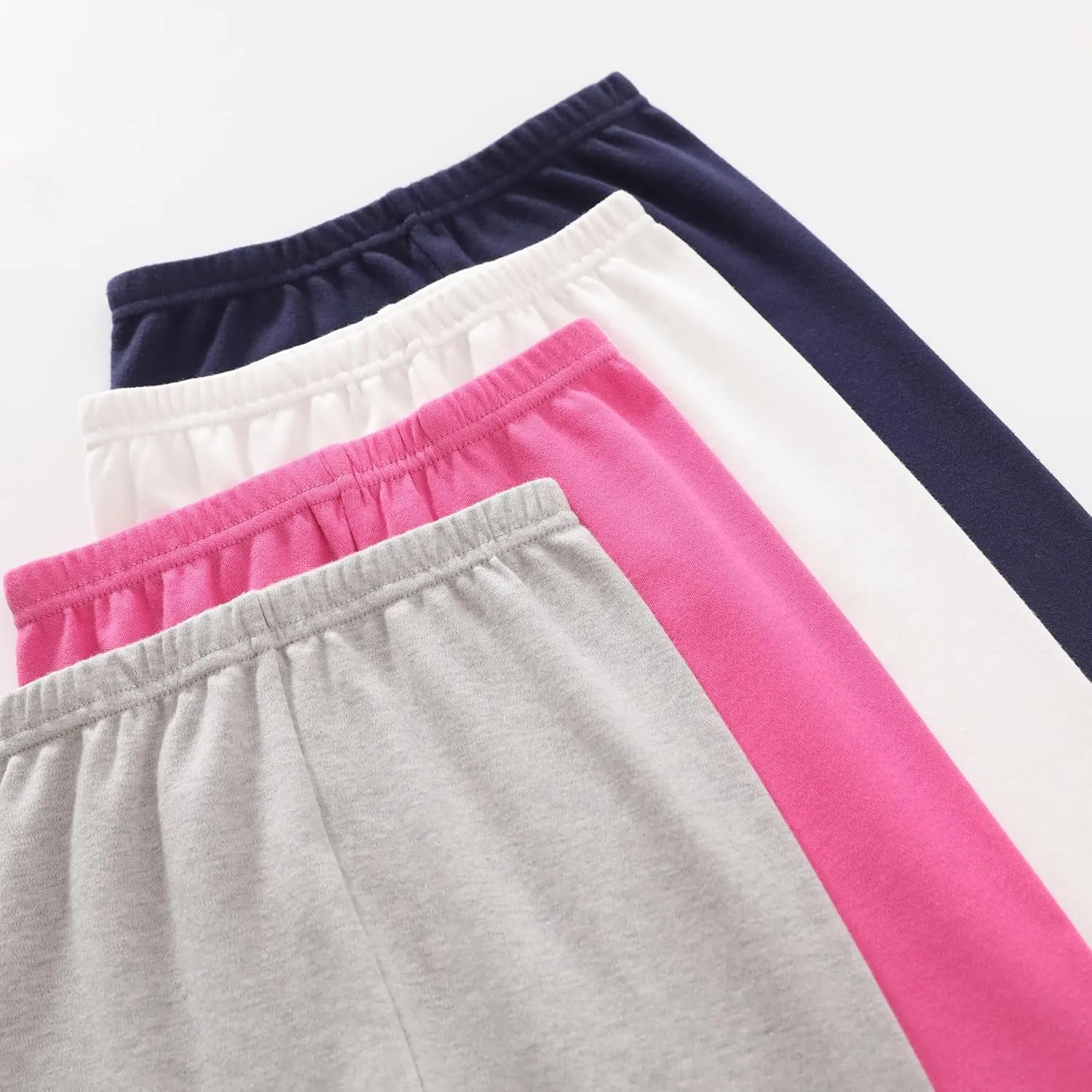 Toddler Girls' Soft Cotton Pants, 4-Pack Leggings, 2-6 Years