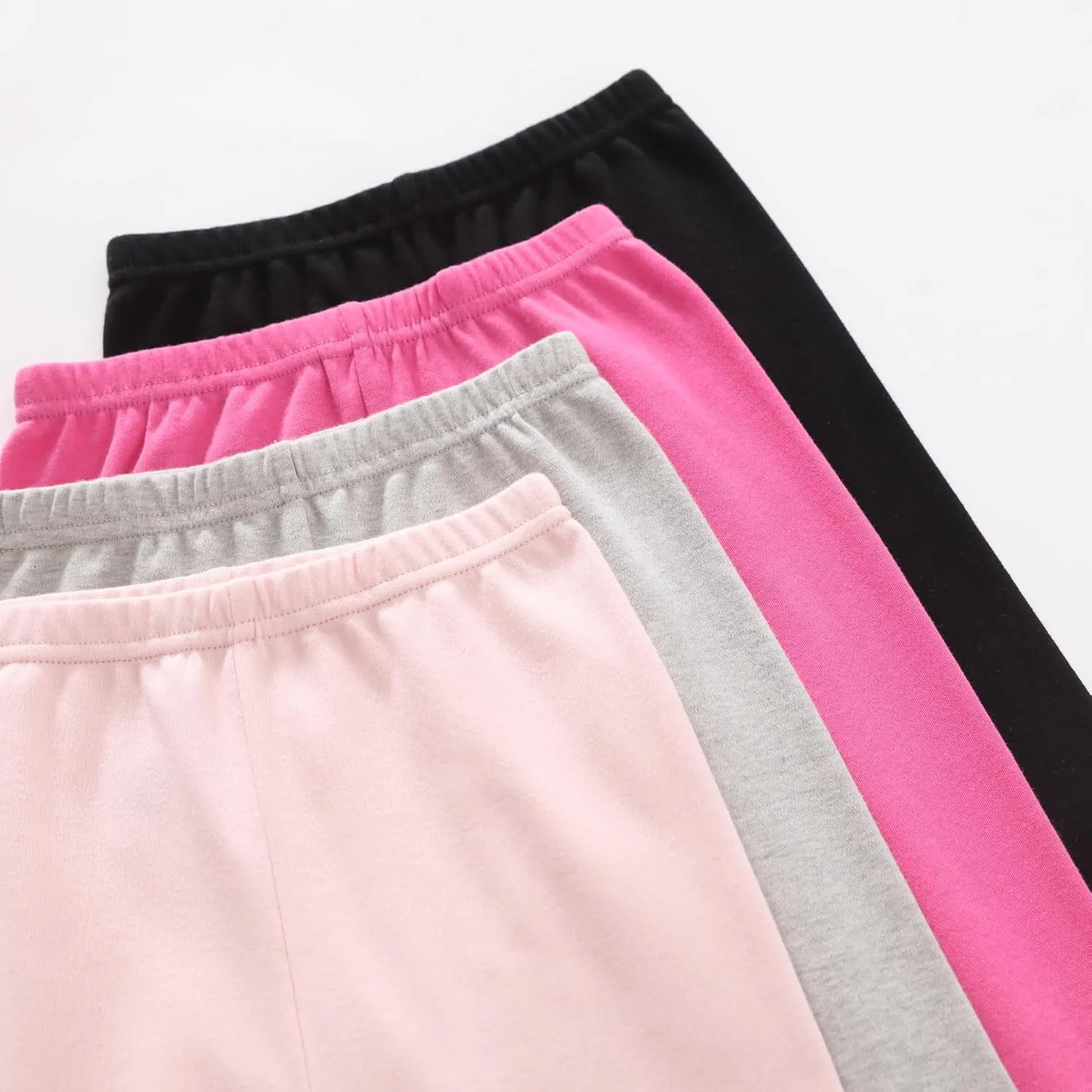 Toddler Girls' Soft Cotton Pants, 4-Pack Leggings, 2-6 Years