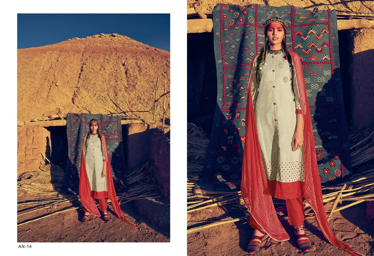 Varsha Launched Aanya Cotton Heavy Work Casual Wear Salwar Suits