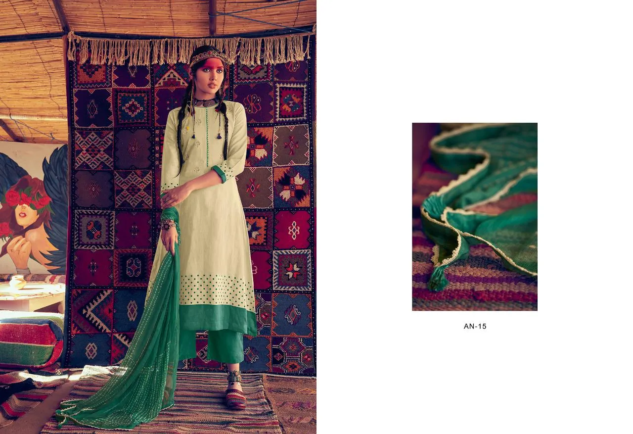Varsha Launched Aanya Cotton Heavy Work Casual Wear Salwar Suits