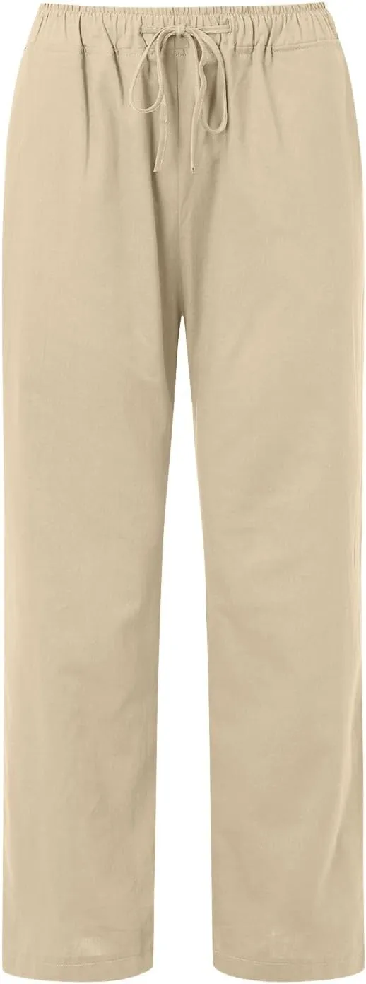 Vintage Corduroy Pants Winter Opaque Travel Palazzo with Pockets Solid Color Straight Leg