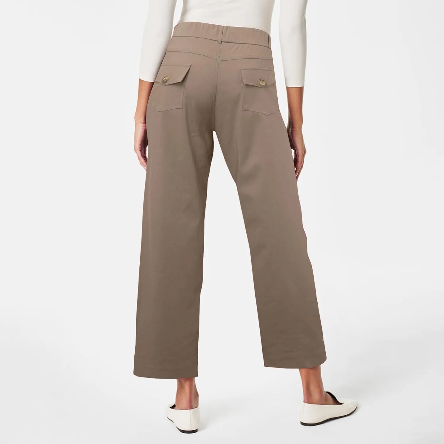 Wide Leg Pants for Women Winter ightweight Hiking Pants with Pockets Solid Color Elastic Waist