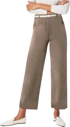 Wide Leg Pants for Women Winter ightweight Hiking Pants with Pockets Solid Color Elastic Waist