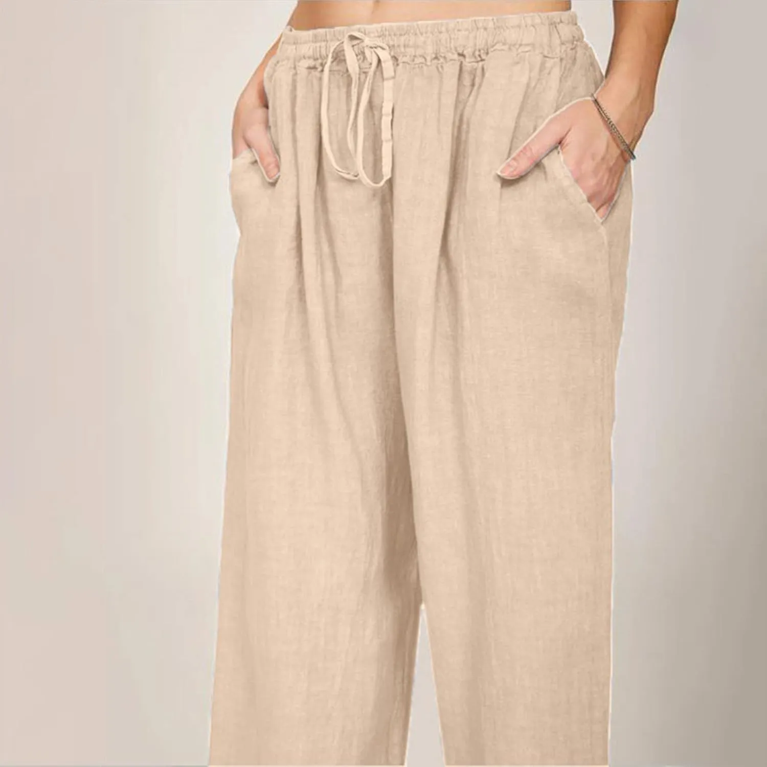 Wide Leg Sweatpants Winter Opaque Yoga Slacks with Pockets Barrel Pants Water Resistant