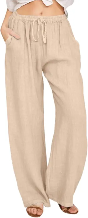 Wide Leg Sweatpants Winter Opaque Yoga Slacks with Pockets Barrel Pants Water Resistant