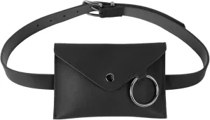 Women Girls Mini Envelope Waist Bag PU Leather Clutch Cell Phone Purse Chest Bag Chain Crossbody Bag Adjustable Belt Bag