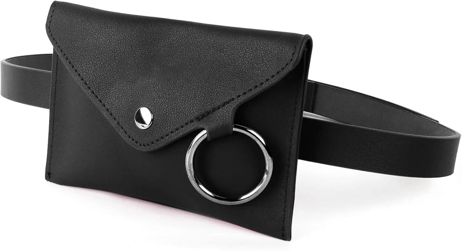 Women Girls Mini Envelope Waist Bag PU Leather Clutch Cell Phone Purse Chest Bag Chain Crossbody Bag Adjustable Belt Bag
