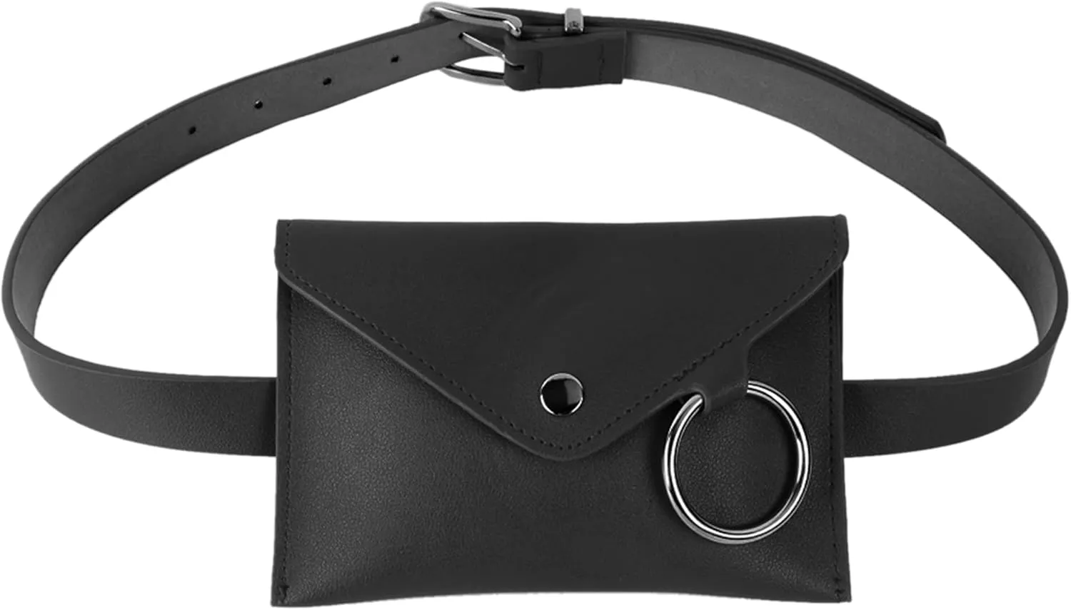Women Girls Mini Envelope Waist Bag PU Leather Clutch Cell Phone Purse Chest Bag Chain Crossbody Bag Adjustable Belt Bag