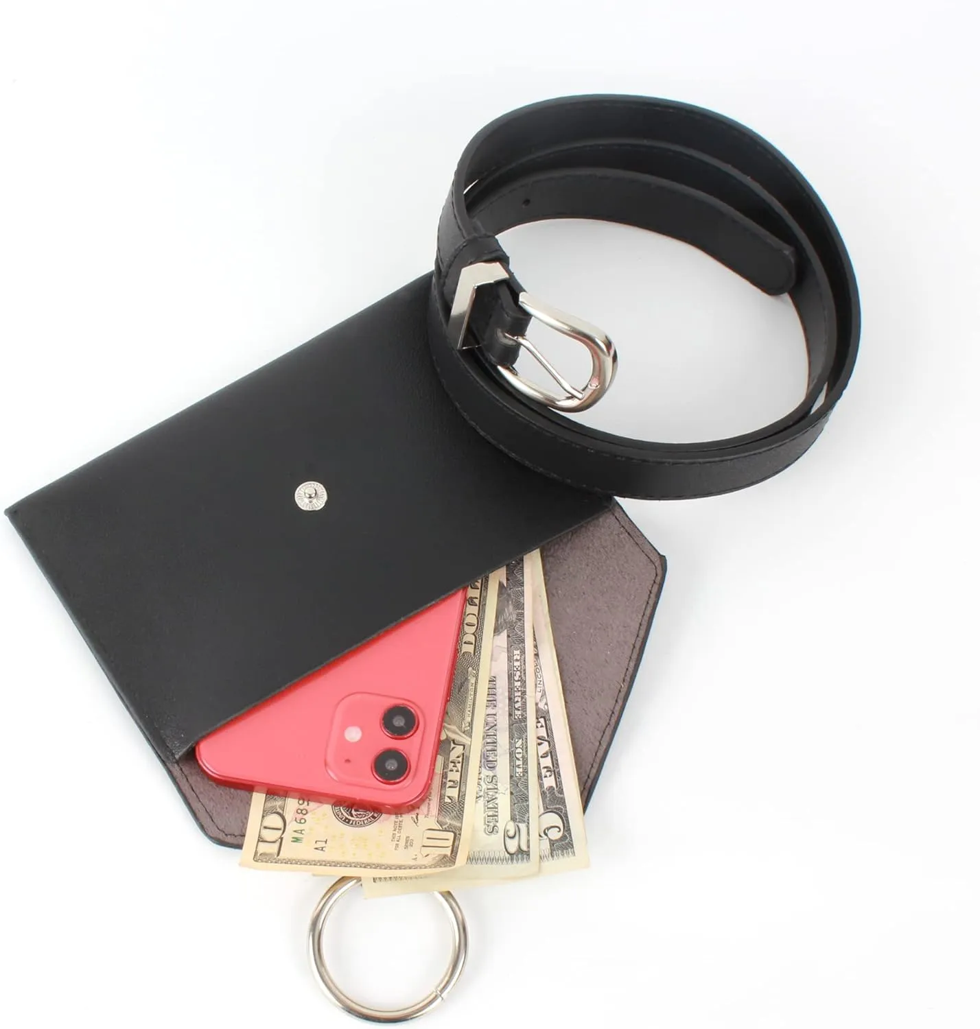 Women Girls Mini Envelope Waist Bag PU Leather Clutch Cell Phone Purse Chest Bag Chain Crossbody Bag Adjustable Belt Bag
