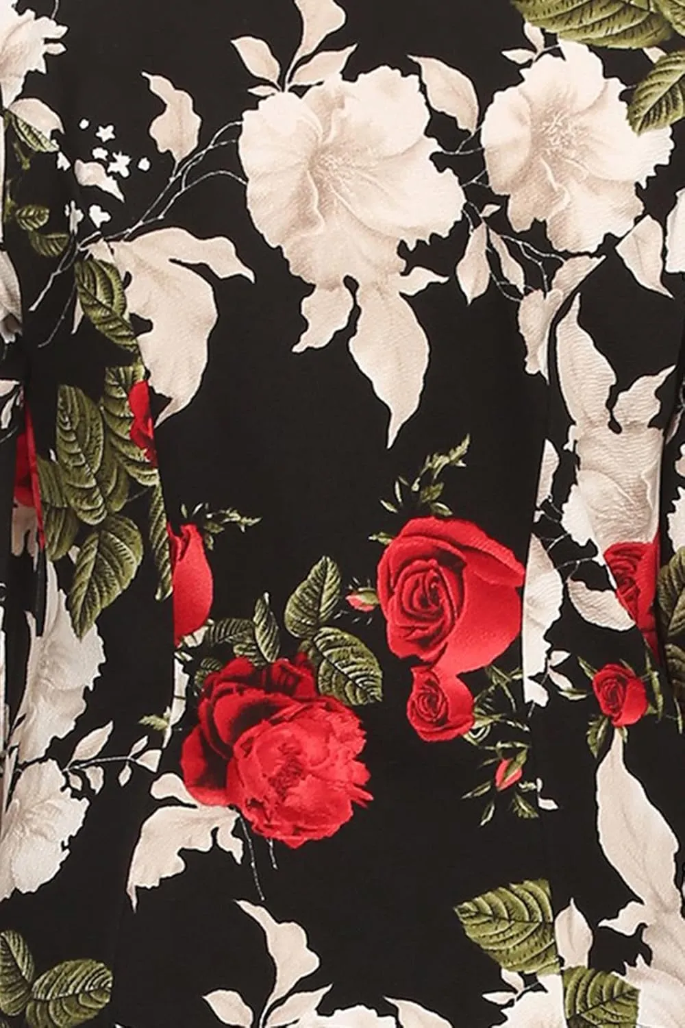 Women's Casual Floral Print Fitted Open Front Long Sleeves Office Blazer Jacket