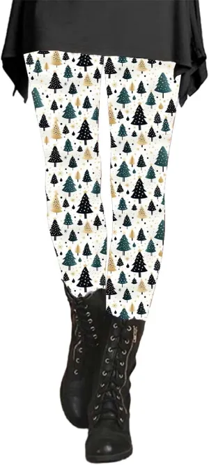 Womens Leggings and Winter Leggings Artistic Splash Printed Soft Stretchy Pants Winter Leggings for Women Plus Size